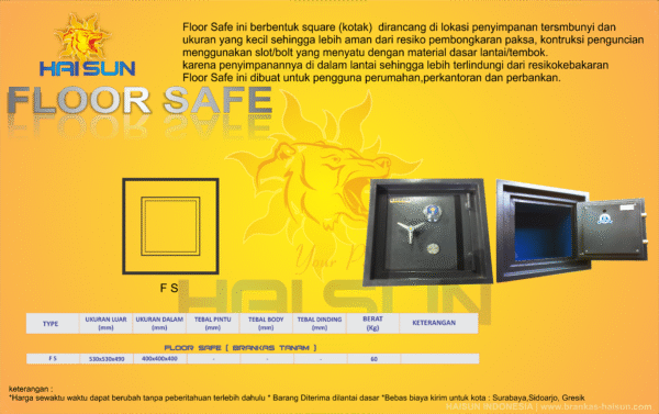 Type Floor safe (Brankas Tanam) - Gambar 2